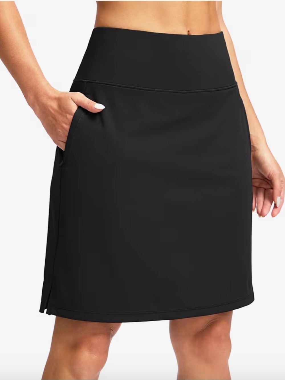 G Gradual Black Women's A-Line Active Skort with Pockets‎
